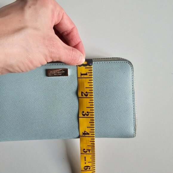 Kate Spade Neda Newberry Lane Zip Around Wallet Mint Green - Picture 13 of 14